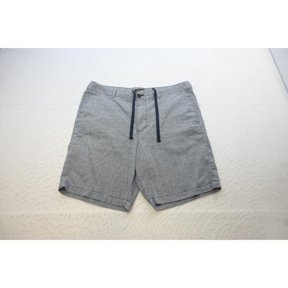 Banana Republic Aiden Shorts Relaxed Fit Plaid Linen Blend Mens Size 36 - Picture 1 of 3